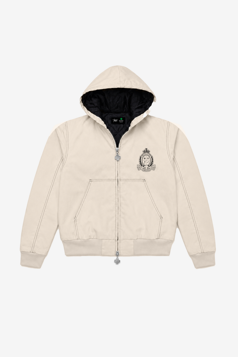HOODIE JACKET CANVAS BONE TREINO – TREINO OFICIAL