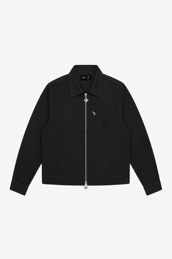 WORK JACKET "TREBOL" DENIM BLACK TREINO