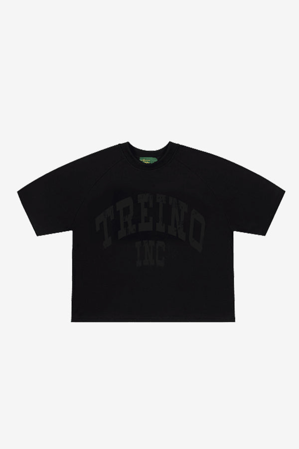 POLERA BOXY FIT "TREINO INC" TRIPLE BLACK