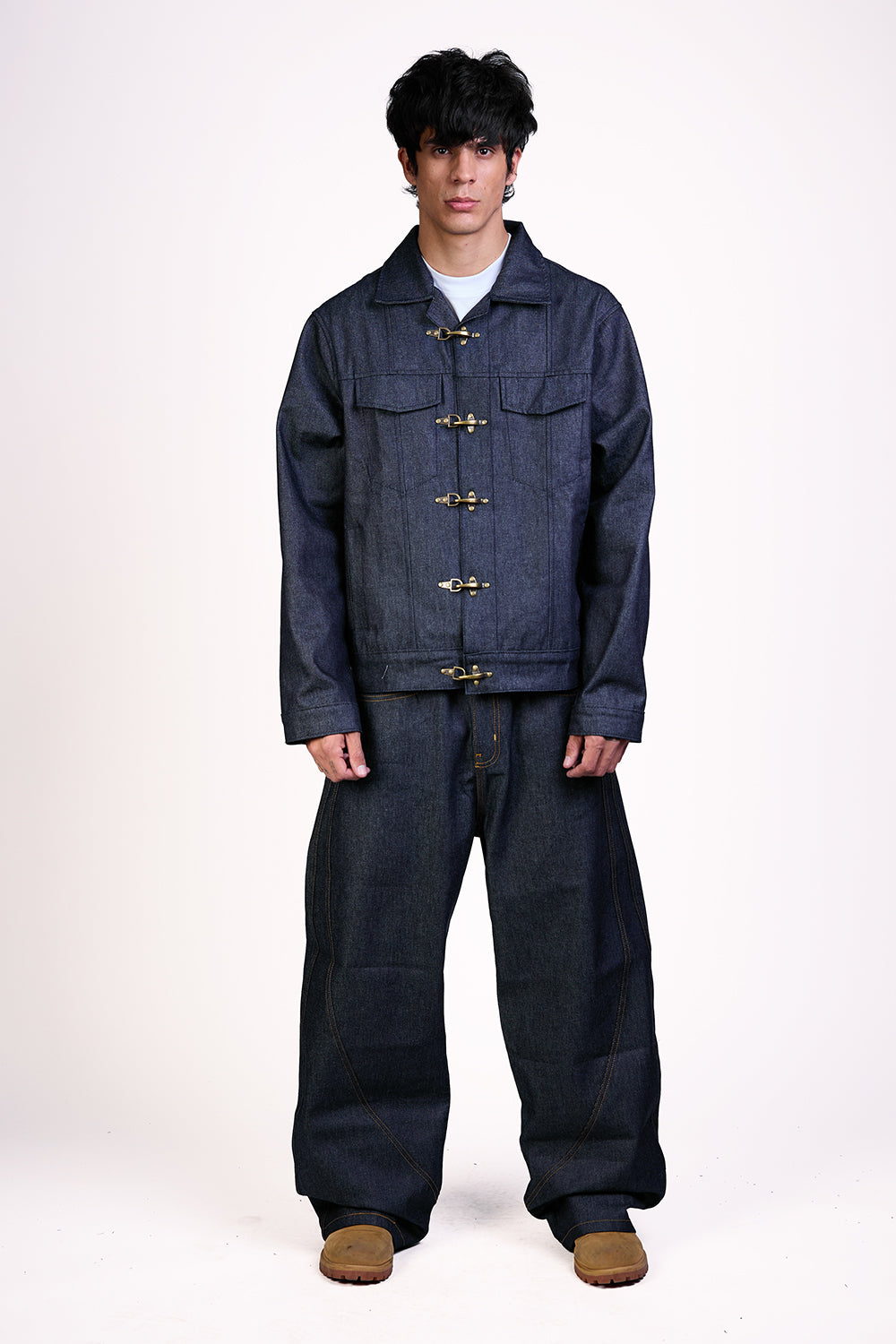 Trendt Vision Raw Baggy Denim Blue xsサイズ PANTALON BAGGY 