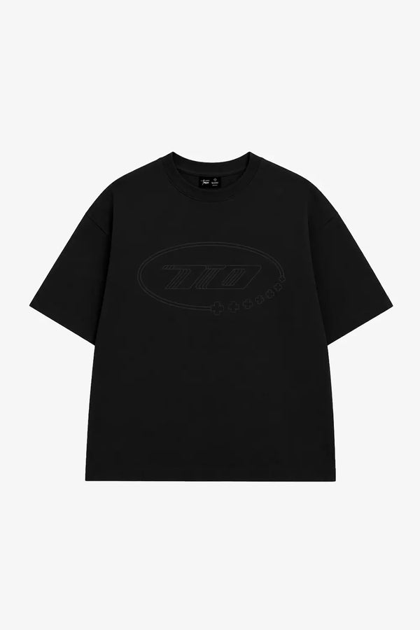 POLERA OVERSIZE "ENFAKII" TRIPLE BLACK TREINO
