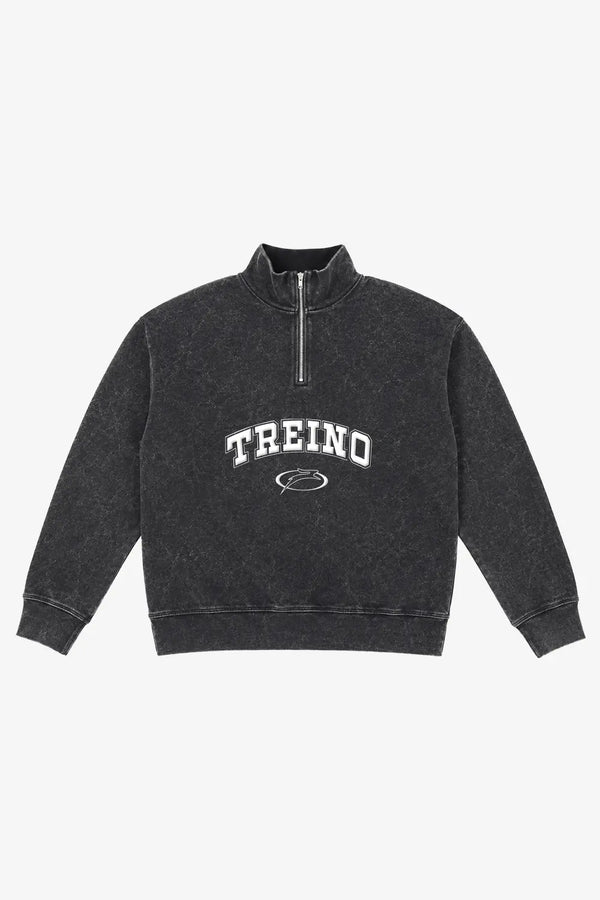 POLERON BOXY QUARTER ZIP "KIIPRIME" STONE TREINO