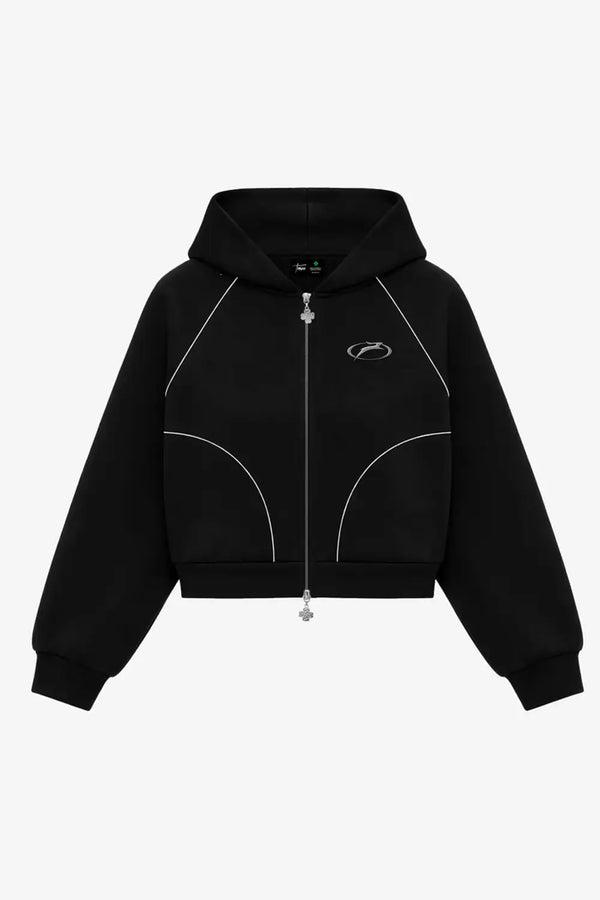 POLERON BOXY HEAVYWEIGHT ZIP "ENFAKII" REFLEX NEGRO TREINO