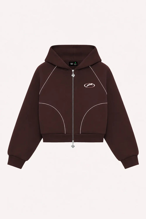 POLERON BOXY HEAVYWEIGHT ZIP "LUCKY RABBIT" REFLEX CAFE TREINO
